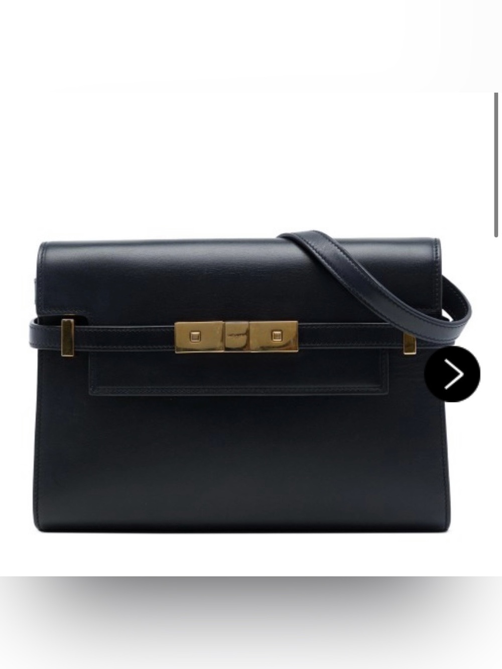 Saint Laurent Small Manhattan Shoulder Bag Leather Black